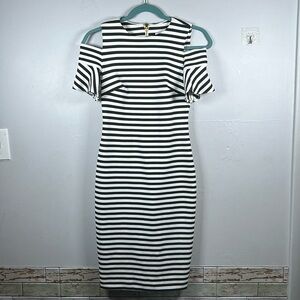 Calvin Klein Open Shoulder Stripped Dress size 0
